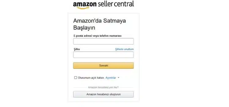 Amazon SAtıcı Hesabı - Kayıt İşlemleri